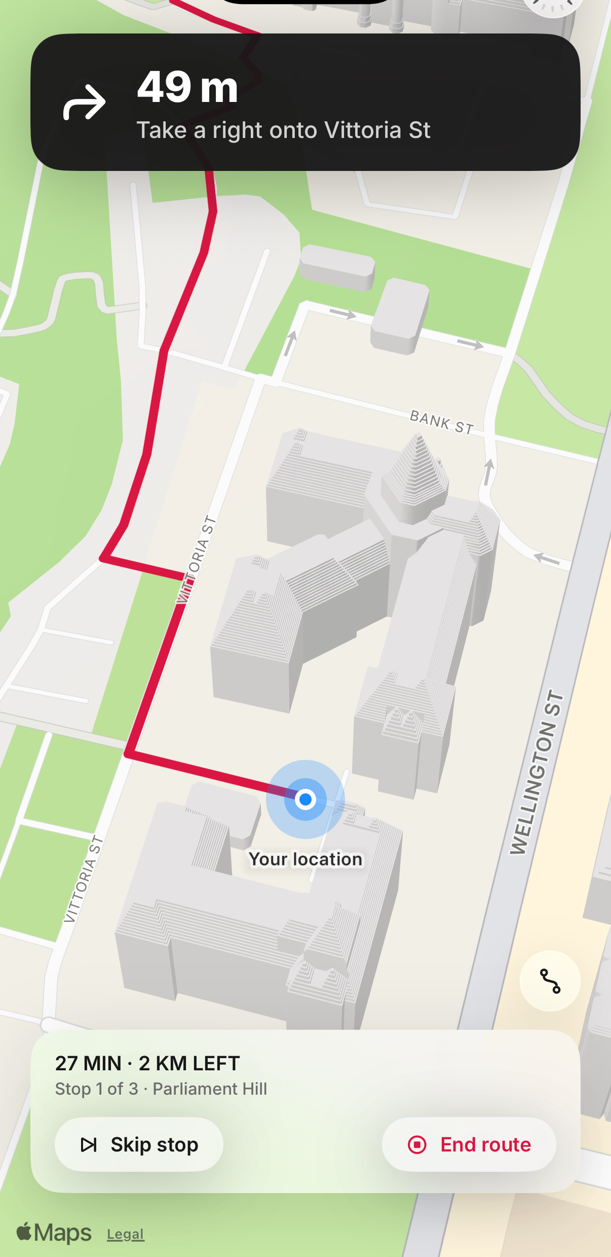A live Roava walk in the real app